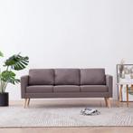 vidaXL Driezitsbank stof taupe, Verzenden, 150 tot 200 cm, Stof, Driepersoons