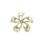 Gouden bloem broche, Sieraden, Tassen en Uiterlijk, Broches, Ophalen of Verzenden, Gebruikt, Overige kleuren, Goud