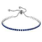 Fako Bijoux® - Dames Armband Zirkonia Blauw - 2.5mm -, Sieraden, Tassen en Uiterlijk, Armbanden, Nieuw, Verzenden