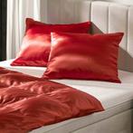 Fresh and Co 2-PACK: Kussenslopen Silk Satin - Rood, Verzenden, Nieuw, Rood, Hoeslaken of Sloop