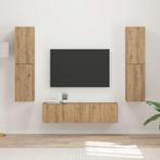 vidaXL Tv-meubelset 6 pcs Artisan Eiken Bewerkt hout, Minder dan 50 cm, Verzenden, Nieuw, Minder dan 100 cm