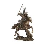 Beeldje - Fighting Samurai On Horseback - Hars, Antiek en Kunst