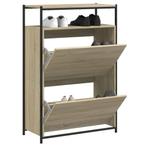 vidaXL Schoenenkast 75x34x112 cm bewerkt hout sonoma, Verzenden, Nieuw