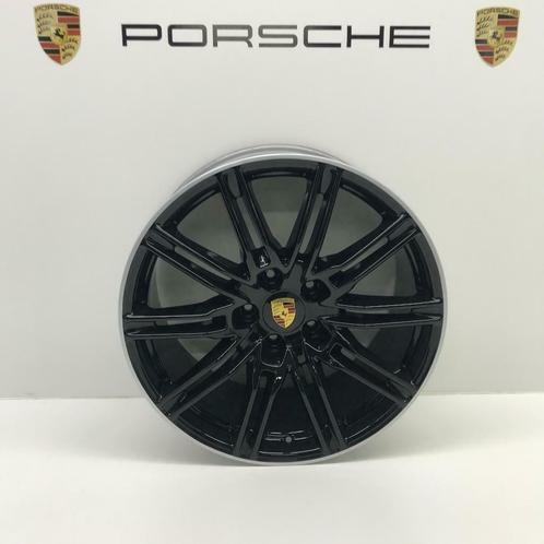 Porsche Cayenne ORIGINELE 21 SportEdition Uni zwart + banden, Auto-onderdelen, Banden en Velgen, 21 inch, 295 mm, Personenwagen