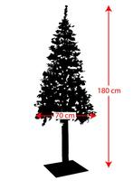 Kunstkerstboom 180 cm – sneeuw – rode kerstballen – ho, Diversen, Kerst, Ophalen of Verzenden, Nieuw