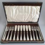 Mappin & Webb - Bestekset (12) - Verzilverd - Vis eters, Antiek en Kunst