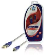 HQ USB 2.0 Kabel USB A Male naar Mini 4pin Male-1.8M, Computers en Software, Pc- en Netwerkkabels, Ophalen of Verzenden, Nieuw
