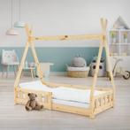 Kinderbed - Peuterbed - Tipi bed - 70x140 cm - Bruin - ML-De, Verzenden, Nieuw