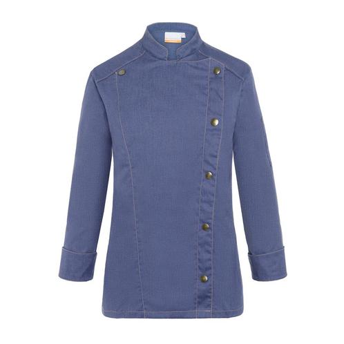 GGM Gastro | KARLOWSKY | Dames Koksjas Jeans Stijl - Vintage, Huis en Inrichting, Keuken | Textiel, Blauw, Nieuw, Overige typen
