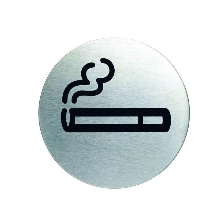 Pictogram zelfklevend rond roken toegestaan RVS, Zakelijke goederen, Kantoor en Winkelinrichting | Kantoorartikelen, Verzenden