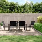 vidaXL 7-delige Tuinset poly rattan en staal, 6 zitplaatsen, Nieuw, Tuinset, Verzenden
