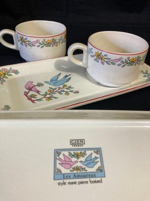 Gien - MARIE FRANCE BOITARD - Ontbijtservies (4) - Tête à, Antiek en Kunst, Curiosa en Brocante