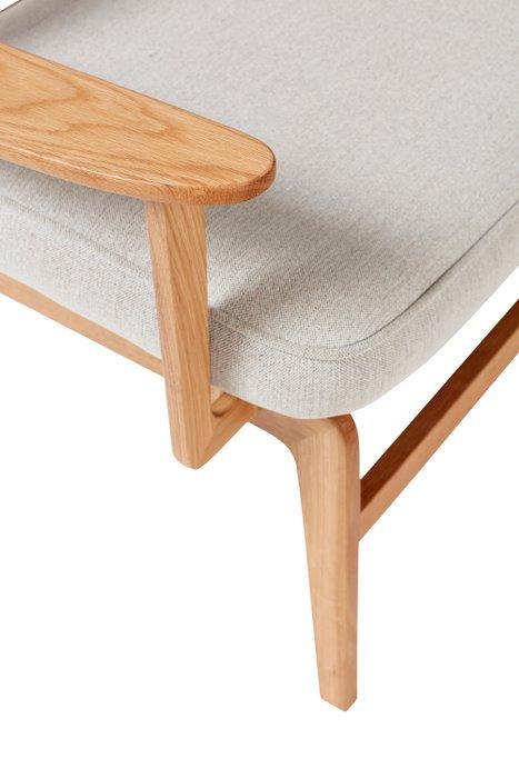 Hübsch - Stoel - Haze Lounge Chair Grijs/Natuurlijk - Eik,, Antiek en Kunst, Kunst | Designobjecten