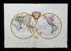 World Map - Wereldkaart in halfronden; Pierre M. Lapie /, Boeken, Atlassen en Landkaarten, Nieuw