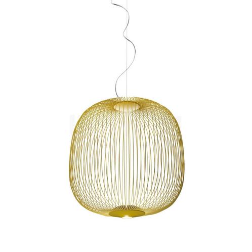 Foscarini Spokes 2 Sospensione LED, goud - media - dimbaar, Huis en Inrichting, Lampen | Hanglampen, Nieuw, Verzenden