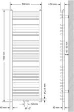 Badkamer radiator - Handdoekradiator - Verwarming Badkamer -, Doe-het-zelf en Verbouw, Verwarming en Radiatoren, Verzenden, Zo goed als nieuw