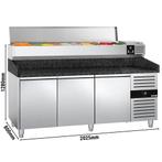 GGM Gastro | Pizza koelwerkbank PREMIUM - 2000x800mm - met 3, Verzenden, Nieuw in verpakking