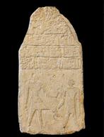 Oude Egypte, Middenrijk Kalksteen Hiërogliefische stele.