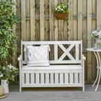 TRUUSK Tuinbank 2-zits Met Opbergruimte Van Dennenhout 115 X, Tuin en Terras, Tuinbanken, Verzenden, Nieuw