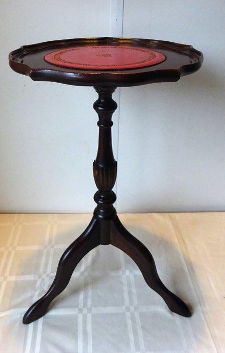 Bijzettafel - Prachtig stijlvol Wijntafeltje met leder, Antiek en Kunst, Curiosa en Brocante