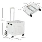 TRUUSK Opvouwbare Boodschappentrolley - Verstelbare Telescoo, Huis en Inrichting, Verzenden