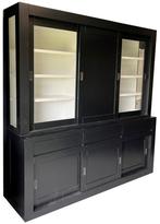 Buffetkast zwart Schagen 220cm dichte middendeur, Ophalen of Verzenden, Nieuw