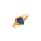 Gouden Lapponia Ganesa ring met Lapis Lazuli | Vintage, Gebruikt, Overige kleuren, Ophalen of Verzenden, 17 tot 18