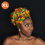 XL Easy headwrap / hoofddoek - Satijnen binnenkant - Oranje, Nieuw, Ophalen of Verzenden