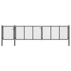 vidaXL Poort 500x100 cm staal antraciet, Tuin en Terras, Verzenden, Nieuw