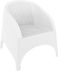 Tuinstoel - Aruba - Wit - Wicker Look - Siesta