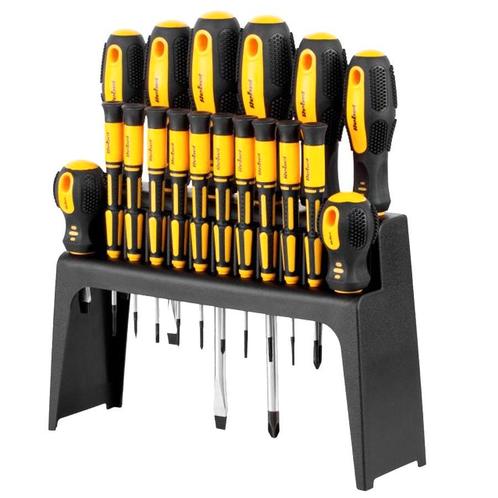 Schroevendraaier set - 18 delig - Met standaard, Doe-het-zelf en Verbouw, Gereedschap | Handgereedschap, Nieuw, Ophalen of Verzenden