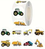 Sluitstickers trekkers tractor grondverzet beloning rond, Ophalen of Verzenden, Nieuw