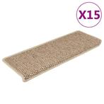 Zandkleurige Trapmatten Zelfklevend | Retourdeal | 35% eraf, Sisal-stijl, Beige, Nieuw, Ophalen of Verzenden