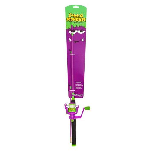 Shakespeare Catch A Monster Kids Spin Combo Paars, Watersport en Boten, Hengelsport | Algemeen, Werphengel, Nieuw, Verzenden