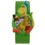 Fako® - Kinderhorloge - Slap On Mini - Dinosaurus - Groen, Sieraden, Tassen en Uiterlijk, Horloges | Kinderen, Nieuw, Verzenden