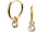 Marie Celeste oorringen met hangers zirkonia - 11 mm - Goud, Verzenden, Nieuw