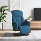 vidaXL Fauteuil met voetensteun verstelbaar fluweel blauw, Huis en Inrichting, Fauteuils, Verzenden, Nieuw