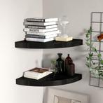 vidaXL Hoekschappen zwevend 2 st 35x35x3,8 cm MDF zwart, Huis en Inrichting, Woonaccessoires | Wandplanken en Boekenplanken, Verzenden