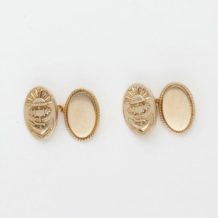 Manchetknopen - 9 kt. Geel goud, Sieraden, Tassen en Uiterlijk, Antieke sieraden