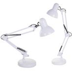 Klassieke bureaulamp retro verstelbaar 40W wit, Huis en Inrichting, Ophalen of Verzenden, Nieuw