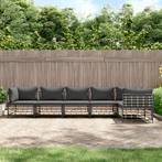 vidaXL 6-delige Loungeset met kussens poly rattan, Tuin en Terras, Tuinsets en Loungesets, Verzenden, Nieuw, Rotan, Loungeset