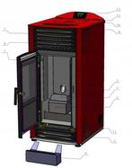 Smart Pelletkachel 8kW - Rood - Bedienbaar via App - Mode..., Huis en Inrichting, Nieuw, Ophalen of Verzenden, Pelletkachel, Vrijstaand