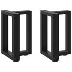 vidaXL Salontafelpoten 2 st T-vormig 28x25x(42-43) cm staal, Verzenden, Nieuw
