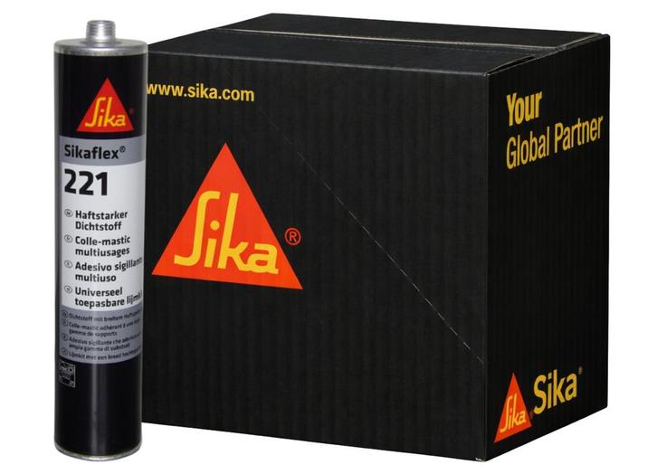 Sika Industrie Sikaflex 221 12 stuks, 300 ml, zwart, patroon, Doe-het-zelf en Verbouw, Isolatie en Afdichting, Nieuw, Verzenden