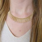 18 Krt. Gouden Cleopatra collier | 45 cm (schakelketting), Sieraden, Tassen en Uiterlijk, Kettingen, Ophalen of Verzenden, Gebruikt