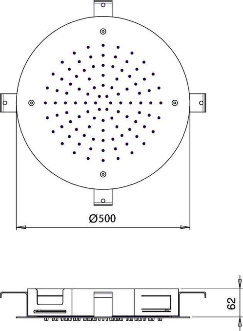 Mate Hoofddouche Rond 50 Cm M109, Doe-het-zelf en Verbouw, Sanitair, Ophalen of Verzenden