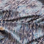 BA138 - Zeldzame stof Aurora Velvet met blauwe strepen –