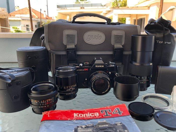 Konica Autoreflex T4 + 3 Hexanon lenses + Tokona + acc., Audio, Tv en Foto, Fotocamera's Analoog