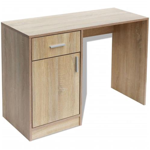 Bureau met Kastje Eiken - Retourdeal - Werkplek Deal, Huis en Inrichting, Bureaus, Nieuw, Bureau, Ophalen of Verzenden