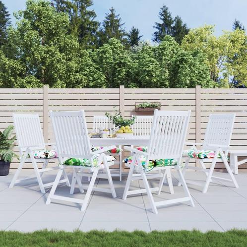vidaXL Stoelkussens 6 st 40x40x7 cm stof meerkleurig, Huis en Inrichting, Woonaccessoires | Kussens, Nieuw, Verzenden